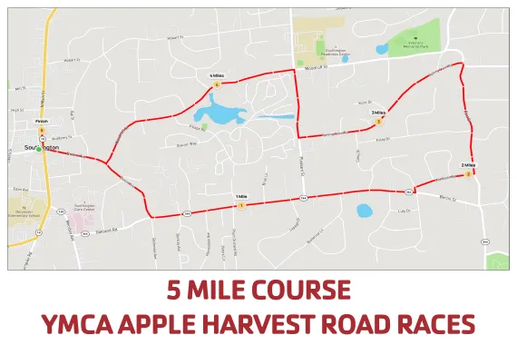 5 Mile Course Map AHRR 2025